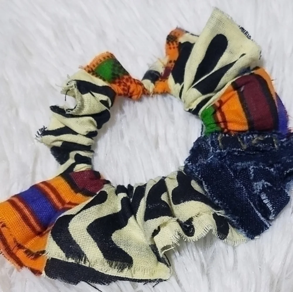 TASTY RAW EDGE KENTE & DENIM- 